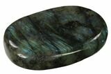 Flashy, Polished Labradorite Palm Stone - Madagascar #142813-1